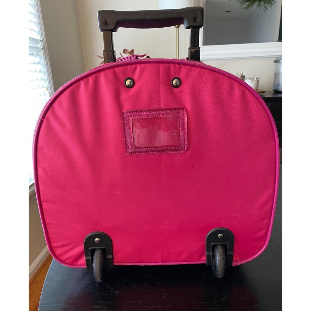 Disney Store 11 Princess Rolling Luggage Kids Pink Travel Suitcase 16 x 14.5 x 7 - Picture 2 of 16